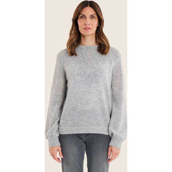 Gerry Weber γυναικεία πλεκτή μπλούζα με κέντημα - N76011738038 Γκρι