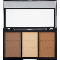 Makeup Revolution Ultra Sculpt & Contour Kit C04 Light Medium Bronzer & Highlighter Palette 10.8gr