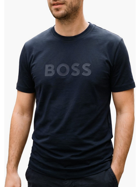 Boss TeLogo Ανδρική Μπλούζα Σκούρο Μπλε