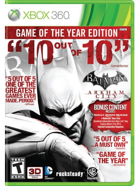 Batman Arkham City Game Of The Year Edition Xbox 360