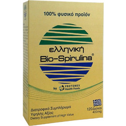 Ελληνική Bio Spirulina 400mg 120 Ταμπλέτες