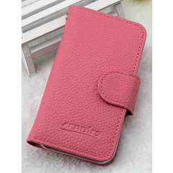 Δερμάτινη Θήκη/Πορτοφόλι για Alcatel One Touch Pop C3 (OT-4033D) Ρόζ (OEM)