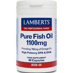 Lamberts Pure Fish Oil Ιχθυέλαιο 1100mg 60 Κάψουλες