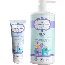 Pharmasept Tol Velvet Baby Extra Calm Cream 150ml + Tol Velvet Baby Mild Bath 1000ml