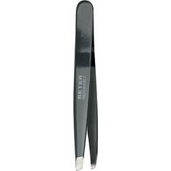 BETER Enameled stainless steel 9.7 cm tweezers with slanted tip