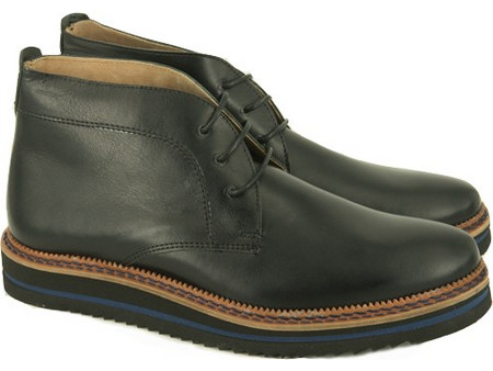 Nice step ανδρικό δερμάτινο μποτάκι 718 black