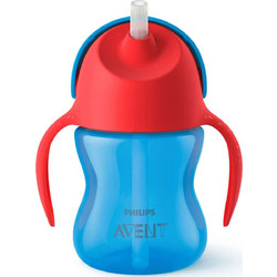 Philips Avent Κύπελλο με Καλαμάκι Μπλε Κόκκινο 200ml