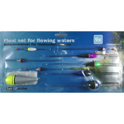 Fish Active Σετ Ψαρέματος με 9 Πλωτήρες για Τρεχούμενα Νερά, 90936 - Fish Active