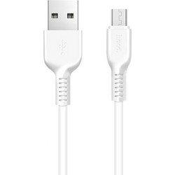 Hoco USB A 2.0 Cable Male To Micro USB B Male White 3m Fast Charging Καλώδιο Φόρτισης Λευκό X20 14213