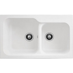 Duralit KZ200 Ένθετος Νεροχύτης Γρανίτη Ματ White 83x50cm