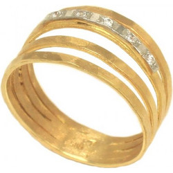 Δαχτυλίδι σε χρυσό Κ14 χειροποίητο 3036