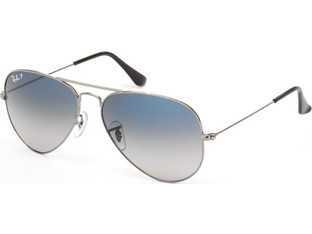 Ray-Ban RB3025 004/78 Ανδρικά Γυαλιά Ηλίου Aviator Μεταλλικά Ασημί με Γκρι Degradee Φακό