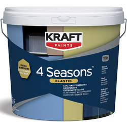 Kraft Paints 4 Seasons Elastic Μονωτικό Ελαστομερές Χρώμα Εξωτερικού Χώρου Λευκό 10lt