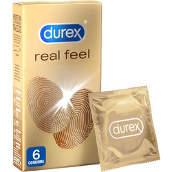 Durex Real Feel Προφυλακτικά Χωρίς Λάτεξ με Λιπαντικό 6τμχ