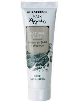 Korres Natural Clay Deep Clean Κρεμώδης Μάσκα Προσώπου με Άργιλο 18ml