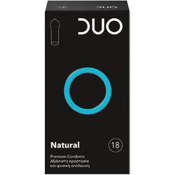 DUO Natural Προφυλακτικά με Λιπαντικό 18τμχ