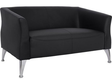 HomeMarkt Kiana Διθέσιος Καναπές από Δερματίνη Μαύρος 130x75x71cm HM3122.21