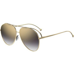 Fendi FF 0286/S J5G/FQ Γυναικεία Γυαλιά Ηλίου Aviator Μεταλλικά Χρυσά με Χρυσό Καθρέπτη Φακό