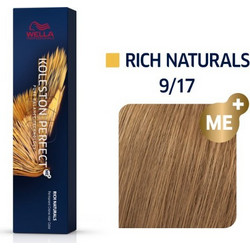 Wella Koleston Perfect Me+ Rich Naturals 9/17 Ξανθό Πολύ Ανοιχτό Σαντρέ Καφέ Μόνιμη Βαφή Μαλλιών 60ml