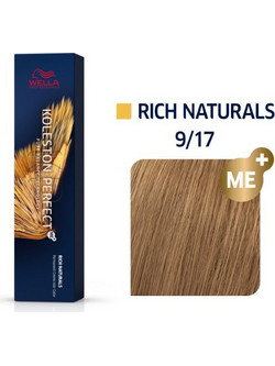 Wella Koleston Perfect Me+ Rich Naturals 9/17 Ξανθό Πολύ Ανοιχτό Σαντρέ Καφέ Μόνιμη Βαφή Μαλλιών 60ml