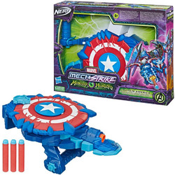 Hasbro Nerf Marvel Mech Strike Monster Hunters Captain America Εκτοξευτής για 5+ Ετών