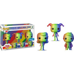 Funko Pops! With Purpose Poison Ivy, Harley Quinn, Robin 3-pack Pride