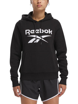 Reebok RI BL Fleece Hoodie Γυναικείο Αθλητικό Φούτερ με Κουκούλα Μαύρο 100071935