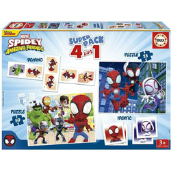 Παιδικό Puzzle Educa 4 in 1 SuperPack Spidey 25 + 50 Κομμάτια