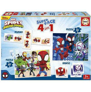 Παιδικό Puzzle Educa 4 in 1 SuperPack Spidey 25 + 50 Κομμάτια