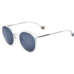 Polaroid PLD6152GS 010M Γυαλιά Ηλίου Στρογγυλά Κοκάλινα Διαφανή με Μαύρο Polarized Φακό