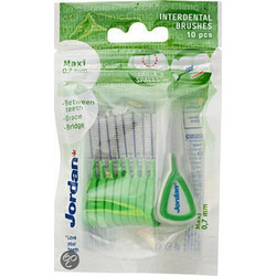 Jordan Brush Between Σετ Μεσοδόντια Βουρτσάκια 0.7mm Πράσινα 10τμχ