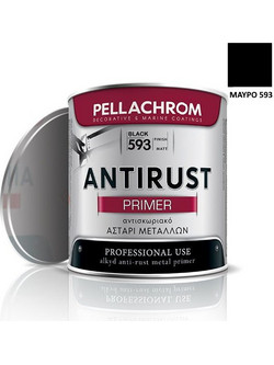 Pellachrom Antirust Αντισκωριακό Ακρυλικό Αστάρι Διαλύτου 0.375lt Μαύρο