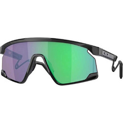 Oakley OO9237 07 Ανδρικά Γυαλιά Ηλίου Μάσκα Κοκάλινα Μαύρα με Πράσινο Καθρέπτη Φακό