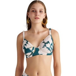 BLU4U Hunter Blossom Bikini Top με Ενίσχυση Floral Μπεζ Κυπαρισσί 24366289D-21