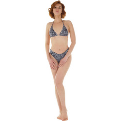 Gsecret Bikini Set Τριγωνάκι Ψηλόμεσο String Animal Print Ανθρακί C9359-26896