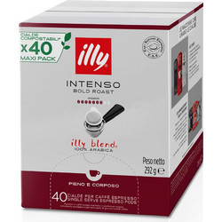 Illy Κάψουλες Espresso Intenso Bold Roast Συμβατές με Μηχανή E.S.E Pod 40τμχ