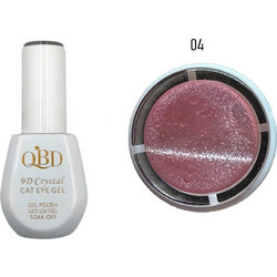 QBD 9D Crystal 004 Cat Eye Ημιμόνιμο Βερνίκι Νυχιών 15ml