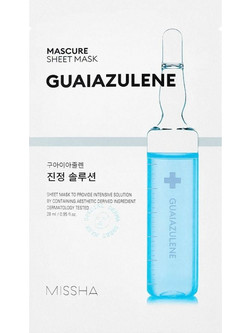 Missha Mascure Calming Guaiazulene Sheet Μάσκα Προσώπου για Ενυδάτωση & Καταπράυνση 28ml