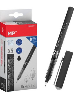 MP PE240N-S Στυλό Διαρκείας 0.5mm Μαύρο 12τμχ