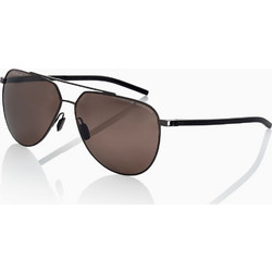 Porsche Design 44263 B Ανδρικά Γυαλιά Ηλίου Aviator Κοκάλινα Μαύρα με Μαύρο Polarized Φακό