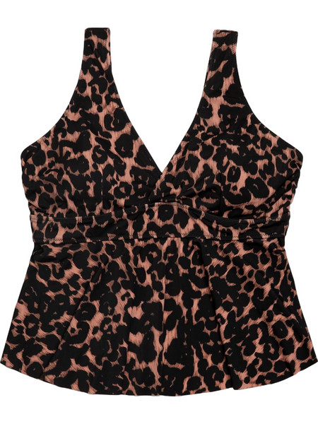 Rock Club Bikini Top Animal Print Μαύρο Καφέ BP-1650