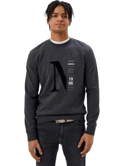 Mexx Aνδρικό Φούτερ Ανθρακί SO1838026-01M