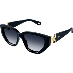 Chloe OCH0235S 003 Γυναικεία Γυαλιά Ηλίου Cat Eye Κοκάλινα Μαύρα με Μαύρο Degradee Φακό