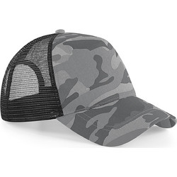 Beechfield Ανδρικό Καπέλο Jockey με Δίχτυ Snapback Υφασμάτινο Γκρι B694