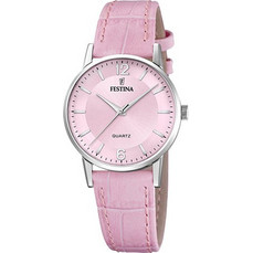 Festina Γυναικείο Ρολόι με Ροζ Δερμάτινο Λουράκι F20691/3
