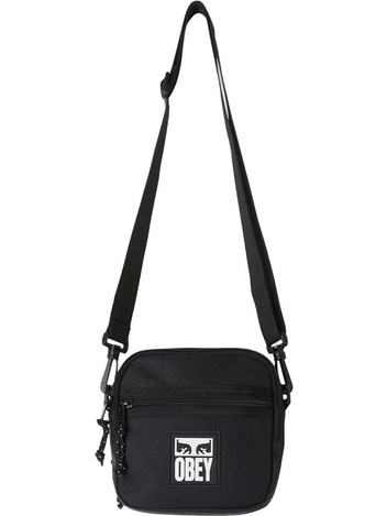 Obey Small Messenger Ανδρική Τσάντα Ώμου / Χιαστί Μαύρη 100010150-BLK