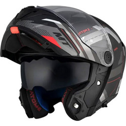 MT Atom SV 2 Bast D5 Black Matt Grey Κράνος Μηχανής Flip-Up 1650gr