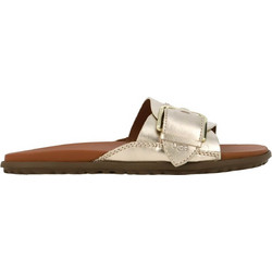 UGG Solivan Δερμάτινα Γυναικεία Σανδάλια Χρυσά 1125005-PGMT