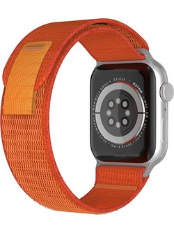 Sonique Nylon Loop Λουράκι Υφασμάτινο Orange (Apple Watch 42 / 44 / 45 / 49mm)