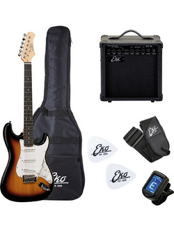 Eko Guitars EG11 Bundle Ηλεκτρική Κιθάρα ST Style με SSS Μαγνήτες Sunburst